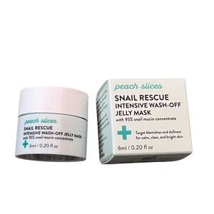 MUST BUNDLE Peach Slices Snail Rescue Intensive Wash-Off Jelly Mask 0.2 oz